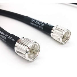 Cable Assemblies Now LMR-400/LMR400 Times Microwave Low Loss Coaxial Cable - PL259 UHF Male to UHF Male Connectors - 25 Feet-CB Ham Radio Antenna - Made in The USA