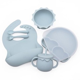 Platos para Bebe - Alimentación Complementaria bebe, Cubiertos para Bebe, Platos bebe, Plato para bebe, Set de Alimentación para Bebé, Set de 6 Piezas