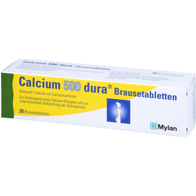 Calcium 500 Dura Effervescent Tablets (Pack of 20)