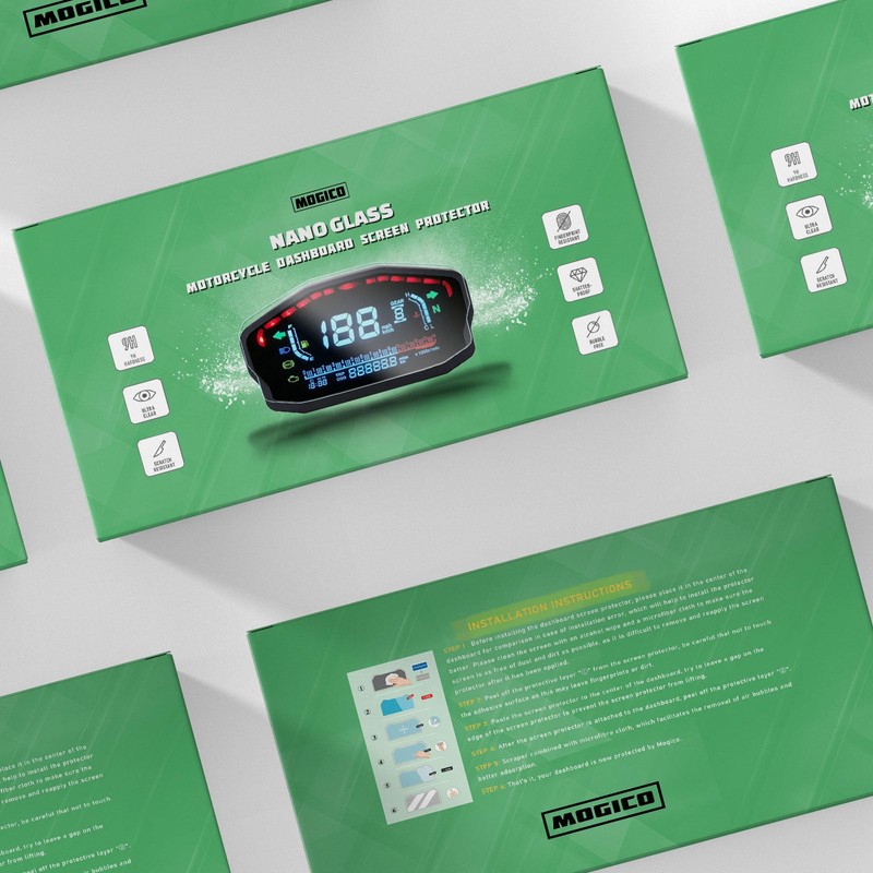 Mogico Motorcycle Nano Glass Dashboard Screen Protector Kit for Ducati