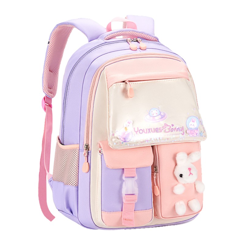 Kids Backpack Soft Comfortable Multi Layer Large Capacity Oxford Fabric