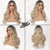 BARSDAR Long Wavy Curtain Bangs Wig - 26 Inch Long
