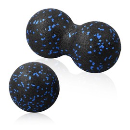 Fascia Ball and Fascia Roller Set Massage Ball Duoball Fascia Set Lacrosse Ball Massage Balls Fascia Balls for Feet Back Neck Spine Hands Fascia Roller Small Massage Ball Fascia Set (2 Pieces)