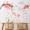 3D Red Plum Blossom Wall Decals Red Flowers Blossom Tree