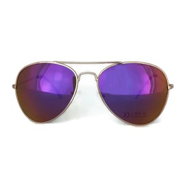 iceBoo® Sunglasses pilot style Copper Metal frame Lens Mens Womens Unisex UV 400 vintage (Copper frame purple outer lens (A5035))