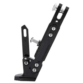 Kuuleyn Motorcycle Adjustable Kickstand, Universal Adjustable Foot Side Support Stand Fit for 155 125(黑色)