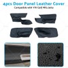 MAX COOL 4Pcs Black Leather Left and Right Door Panels