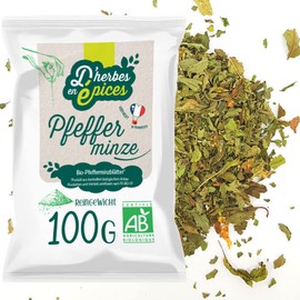D'HERBES EN EPICES | Pfefferminze bio 100g | Kräutertee und Aufguss in großen Mengen | Zertifiziert bio