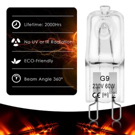 BROTOU G9 Halogen Bulbs, 230V 500LM 2800K Warm White Capsule Bulbs, Dimmable (12 Count, 60, Watts)