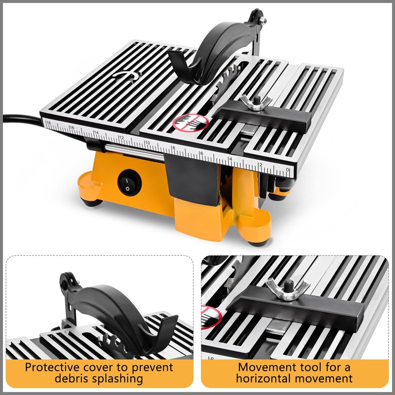 Vevitts 4" Mini Table Saw, 60W 110V Portable Miter Saw