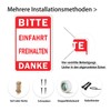 „BITTE EINFAHRT FREIHALTEN DANKE“ 8 x 12 Zoll Rostfreies Aluminium