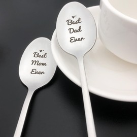 Christmas Gifts for Mom and Dad Best Mom Ever Best Dad Ever Spoon Gifts for Parents Anniversary Present for Parents Birthday Gifts Fathers Day Mothers Day Gift
