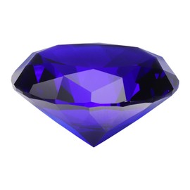 uxcell Clear Crystal Diamond Paperweight, 80mm(3.1") Artificial Diamond Sparkling Crystal Jewelry Gems Paperweight Decoration for Birthday Gift Parties Wedding Home(Dark Blue)