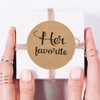 80-Pack- 2” Kraft his Favorite & her Favorite Wedding Stickers,