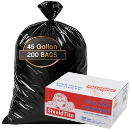 45 Gallon Large Garbage Bags, Heavy Duty Trash Bags, 200 Count
