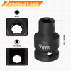 HARFINGTON 6 Point Impact Socket 9mm Metric Socket 1/2" Square