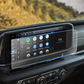 INTGET 12.3 Inch Screen Protector for 2024 Jeep Wrangler/2024 Jeep Gladiator Accessories Tempered Glass Screen Protective Film Navigation Touch Screen Protector for 2024 Jeep Wrangler JL Accessories