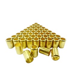 50PCS 7325 Hose Ferrules Brass Fitting, 0.560in ID x 1in Long for Air, Torch, Acetylene Hose Repair - Use With Hose Crimper Tool Kit