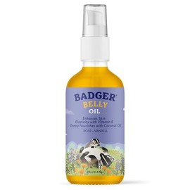 Badger - Aceite embarazado Rose del vientre y vainilla - 4 oz.