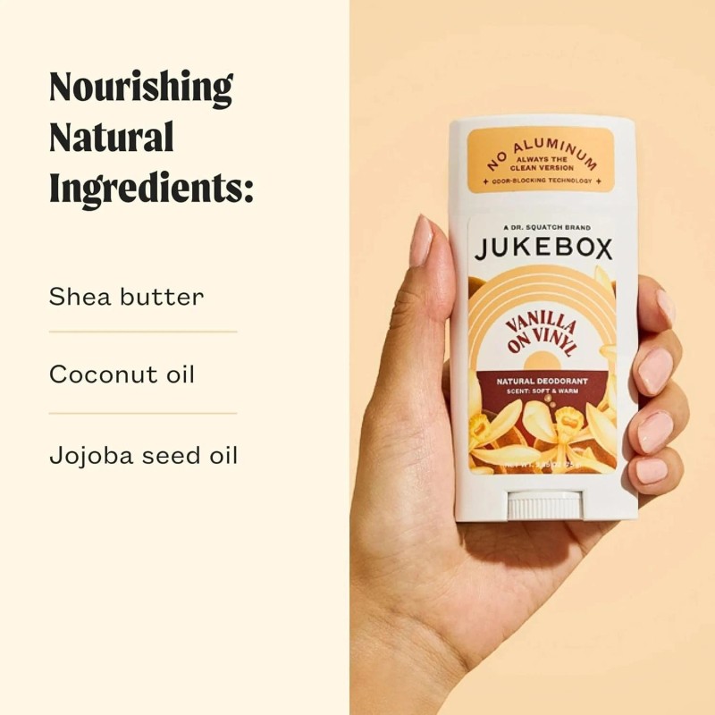 JUKEBOX Natural Deodorant for Women Vanilla Ylang Ylang Scent Aluminum