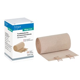 HÖGA LAN Textilela Tables Short Stretch Compression Bandage – 10 cm x 5 m stretched – Gentle On The Skin, Breathable, Elastic, Washable