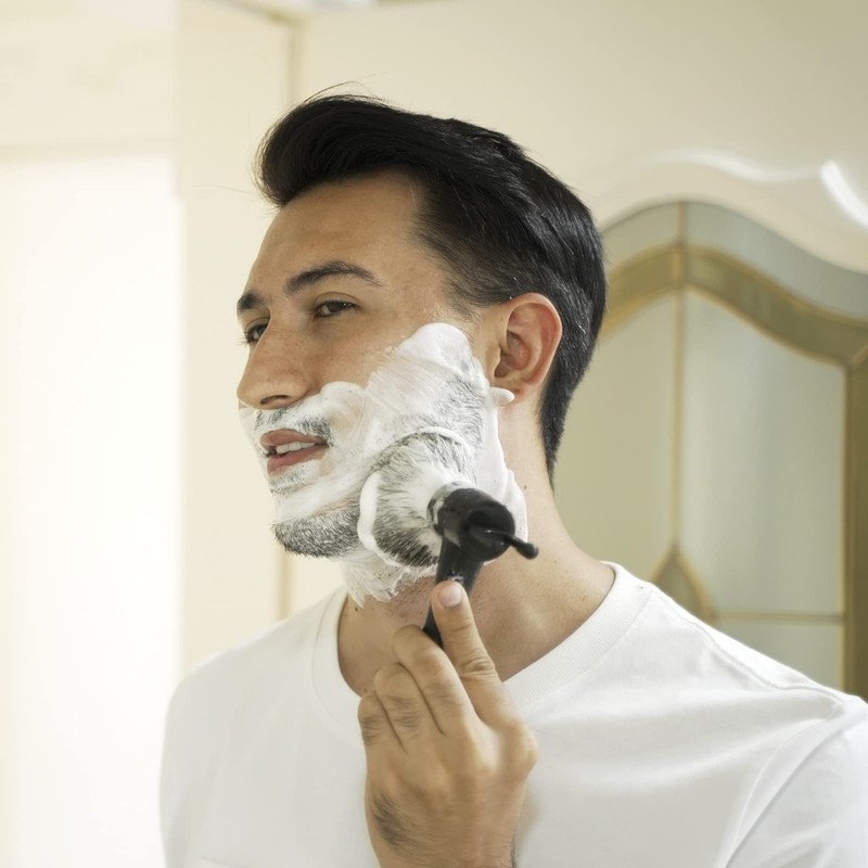 Kikc Juego de 2 brochas de afeitar hechas a mano