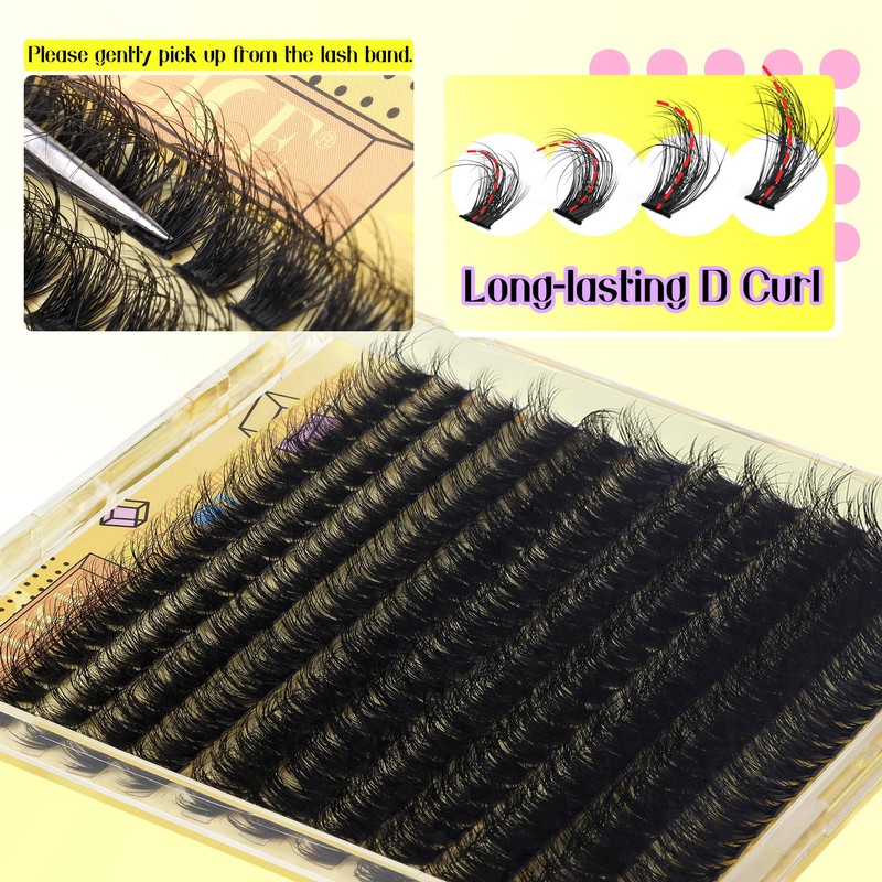 ALICE Fluffy Volume Lash Clusters Natural Lash Extensions DIY Eyelash