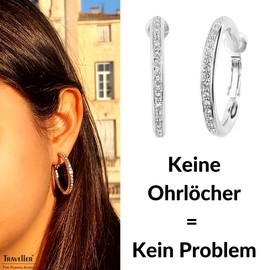 Traveller Hoop Earrings Diameter 33 mm, Metal