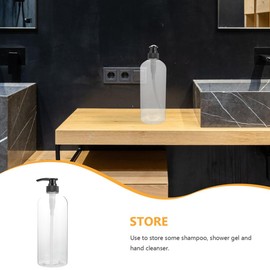 WINOMO Shampoo Bottle, Set of 2, 33.8 fl oz (1,000 ml), Refill Bottle, Container, Stylish, Suitable for Bathrooms, Washrooms, Tableware