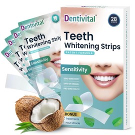 Teeth Whitening Strips, 28 Strips (14 Treatments) – Zero Sensitivity Whitening with Enamel Strengthening & Gum Revitalization – White Strips for Deep Stain Removal with Dry Non-Slip Technology