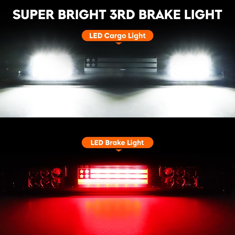 Tail Light + 3rd Third Brake Cargo Lamp for Chevy
