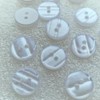 MajorCrafts® 50pcs 15mm White Pearlescent 2 Holes Round Resin Sewing