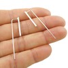 Long Handmade 925 Sterling Silver Threader Stick Drop Earrings