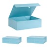 PLINJOY Extra Large Gift Box 3 Pack 16.5x14x5.5 Inches,Blue Gift