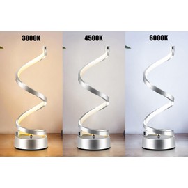 YLTLINK Silver Dimmable LED Desk Lamps with Remote Control,3 Color Temperature Table Lamp for Home and Office,Modern Bedside Lighting Fixture for Reading,Working,Study,Contemporary Nightstand Lamp