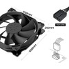 upHere 120mm PWM 4-Pin Case Fan - Ultra Quiet High