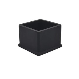 Flyshop Square Anti-Slip Rubber Leg Tips Chair Leg Caps Furniture Floor Protectors 1-9/16 Inch X 1-9/16 Inch (40 X 40mm) Black 10pcs