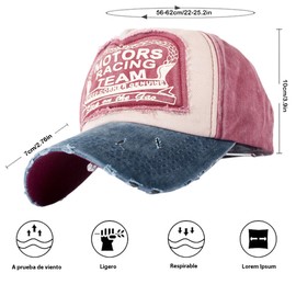 Gorra de Béisbol, Gorras para Hombre, Gorras de Béisbol Ajustables 100% Algodón, Cachuchas Lavado Vintage para Béisbol, Gorra Deportiva para Correr Entrenamientos y Actividades al Aire Libre(Borgoña)