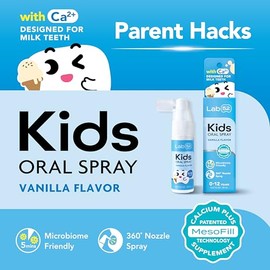 LAB52 Kids Oral Spray, Toddler Toothpaste Helper for Daily Oral Care and Fresh Breath, Children Approved with Fluoride Free for Newborn to Preschooler
