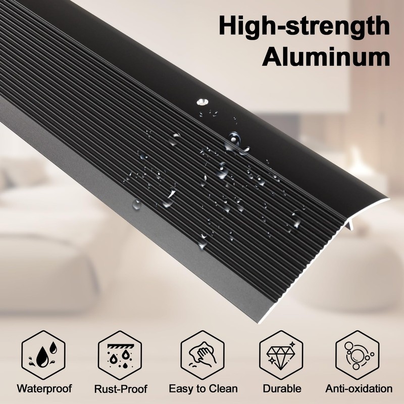 Jiekayi Aluminum Floor Transition Strip, Threshold Ramps for Doorways, Bridge