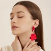 TTPSRY Earrings Women's Flower Drop Earrings Bohemian Large Earrings Long