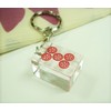 Clear Mahjong Pie (Large) Key Chain [Red Opping]