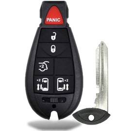 1 New Keyless Entry 6 Buttons Remote Start Car Key Fob Fobik M3N5WY783X, IYZ-C01C for Town Country Dodge Grand Caravan Volkswagen Routan