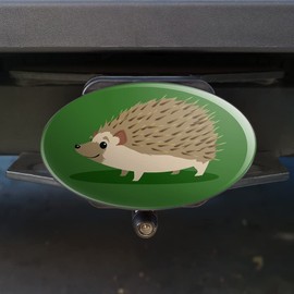 GRAPHICS & MORE Hedgehog on Green Oval Tow Trailer Hitch Cover Plug Insert