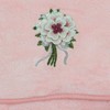 USTIDE 3 Pieces Pink Rose Flora Bath Towel Set, Ultra