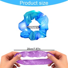 WUSJCOF Pack of 6 Luminous Hair Bobbles, Mallorca Party Accessories, Luminous Hair Bands, Hair Bobbles for Women and Girls, Hair Accessories, Festival Accessories (Neon)