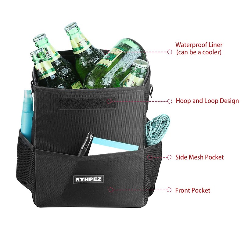 Ryhpez Car Trash Can with Lid - Car Trash Bag