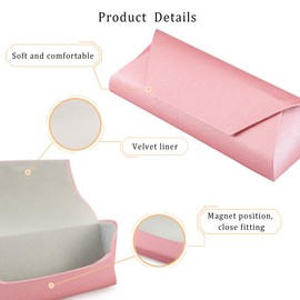 LifeArt Eyeglass Case Hard Shell, Portable Sunglass Case for Women, fashionable PU Leather Eyeglass Case, Lightweight