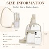 Missnine Clear Bag for Stadium Events Quilted Clear Crossbody Sling
