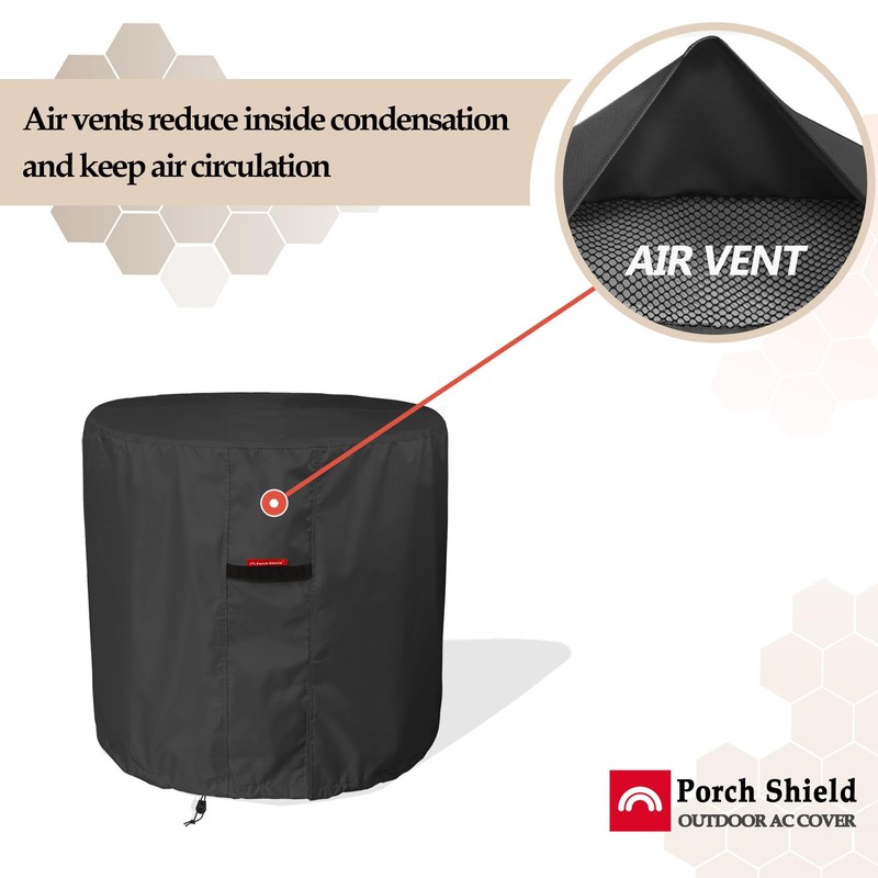 Porch Shield Waterproof AC Covers – Heavy Duty Round Air